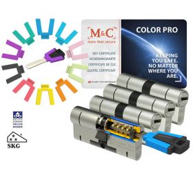 M&C Color Pro 32/32 set 4 cilindersloten met 7 sleutels SKG3