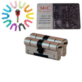 M&C Color set van 2 cilinders 32/32 met 5 sleutels SKG***