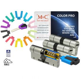 M&C Color Pro 32/32 set 3 cilindersloten met 5 sleutels SKG3