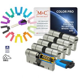 M&C Color Pro 32/32 set 5 cilindersloten met 7 sleutels SKG3