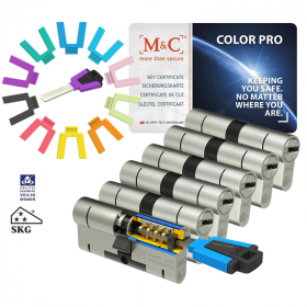 M&C Color Pro 32/32 set 6 cilindersloten met 8 sleutels SKG3