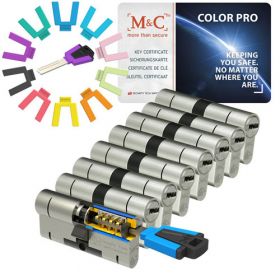 M&C Color Pro set van 8 cilinders 32/32 met 9 sleutels SKG***